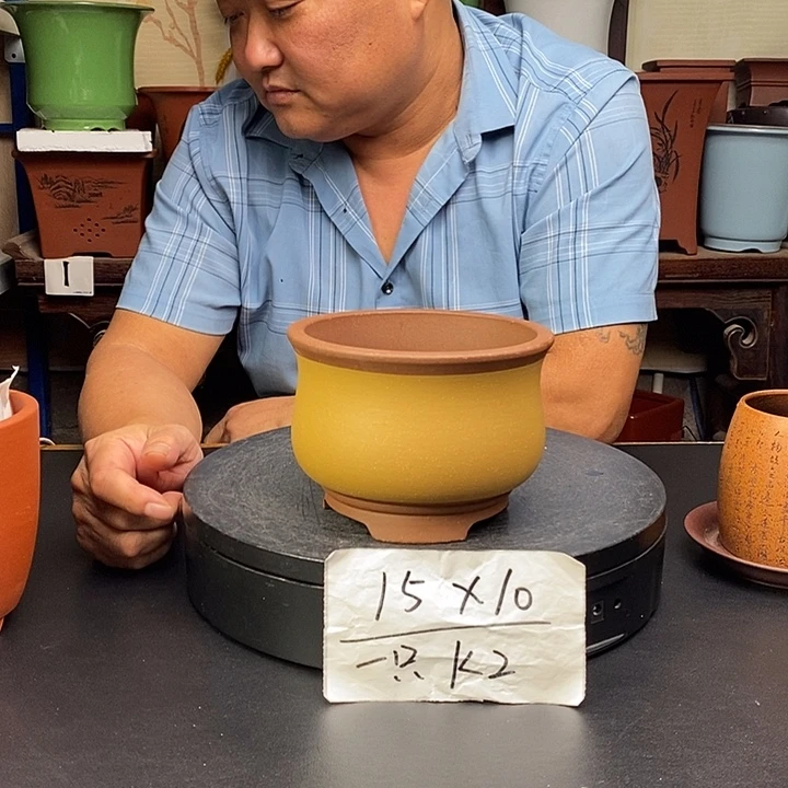 紫砂花盆货号一只K2