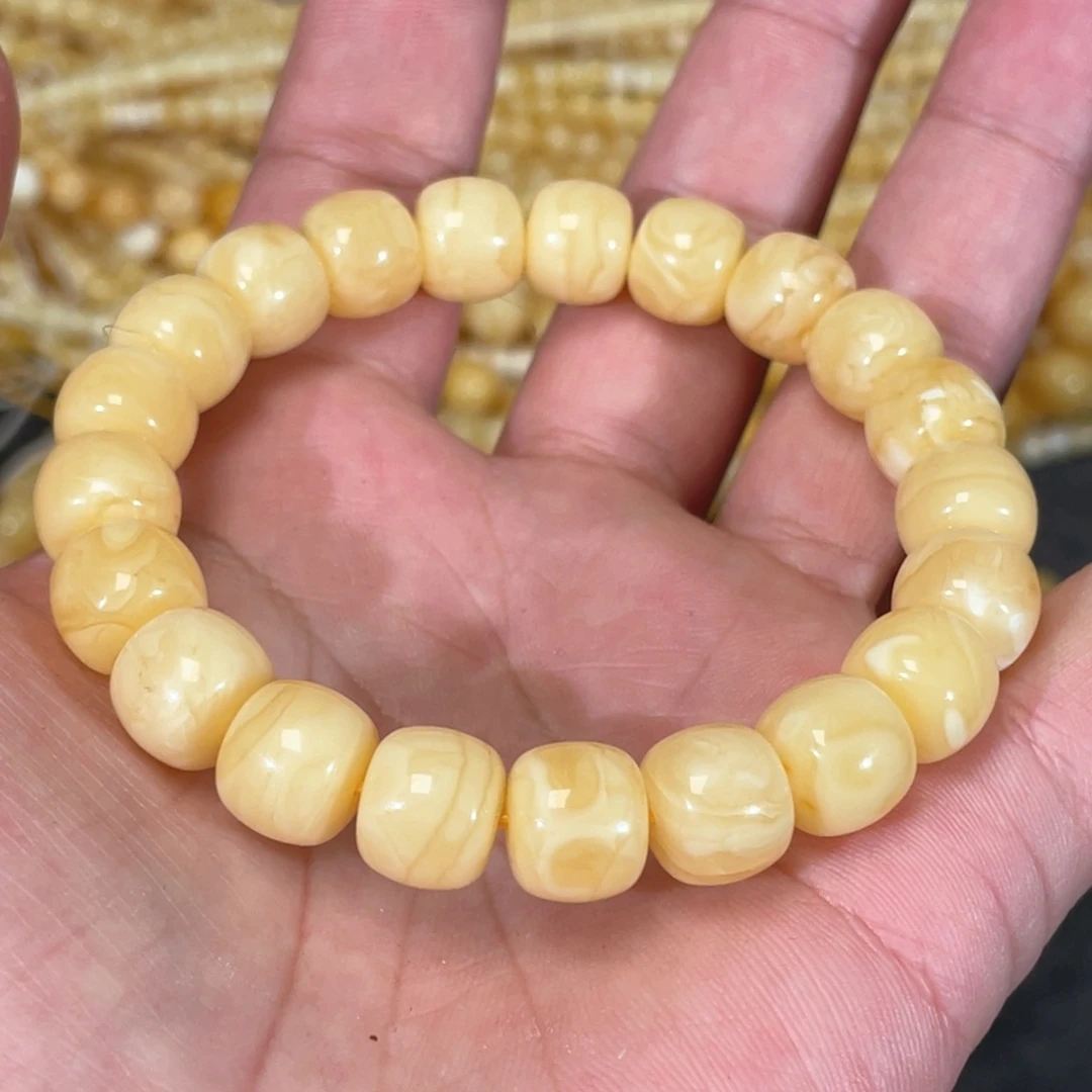 蜜蜡裸石未镶嵌蜜蜡手串11.2mm