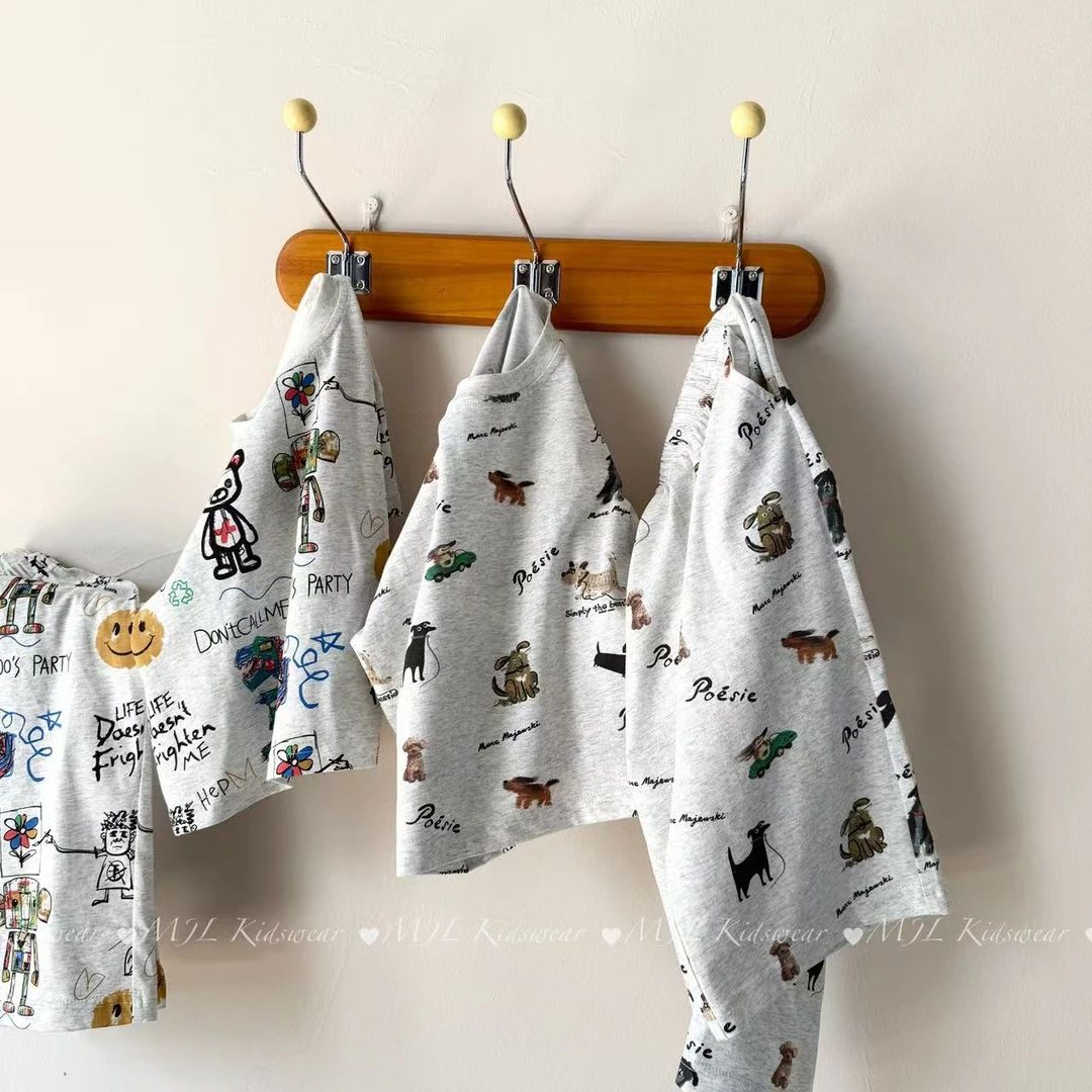 米捷来 潮酷满印涂鸦【100%棉】可外穿可搭配儿童套装M48