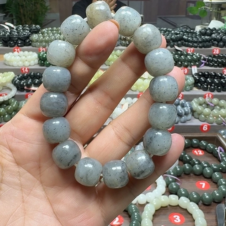 未镶嵌手链和田玉新疆青花老型卡14
