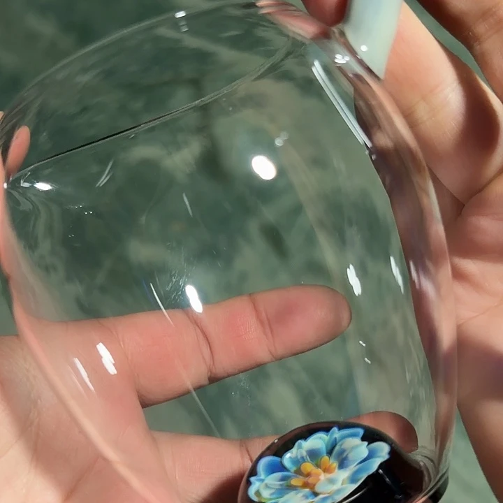 玻璃手工艺品玻璃茶器蓝花语依然