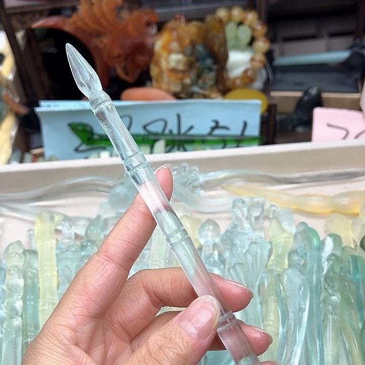 蛇纹石玉未镶嵌发簪