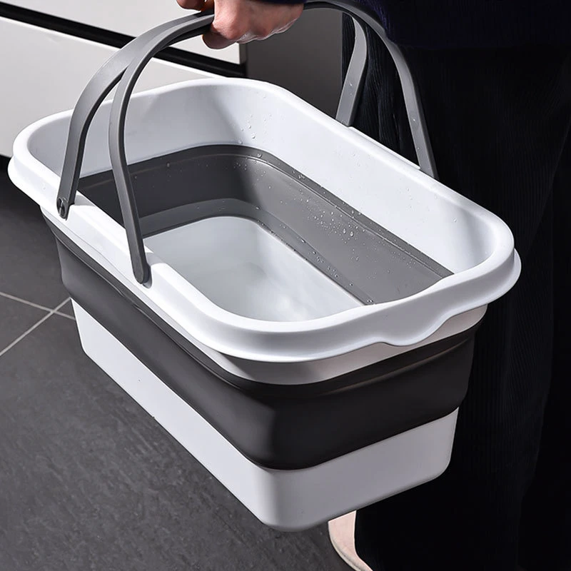 折叠拖把桶长方形加厚家用户外可移动特大手提单桶拖布洗衣服水桶