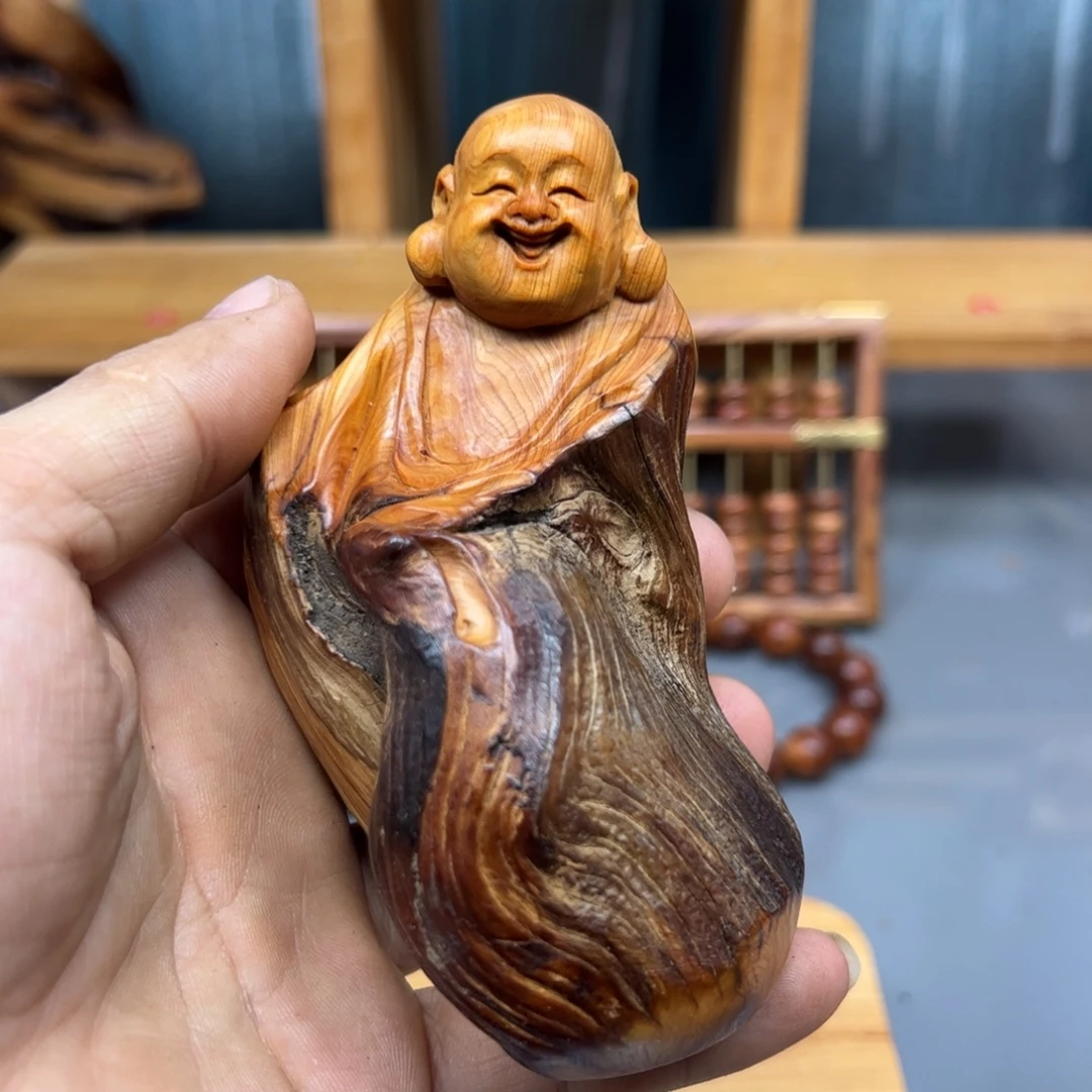 银***仔木崖柏木摆件手把件