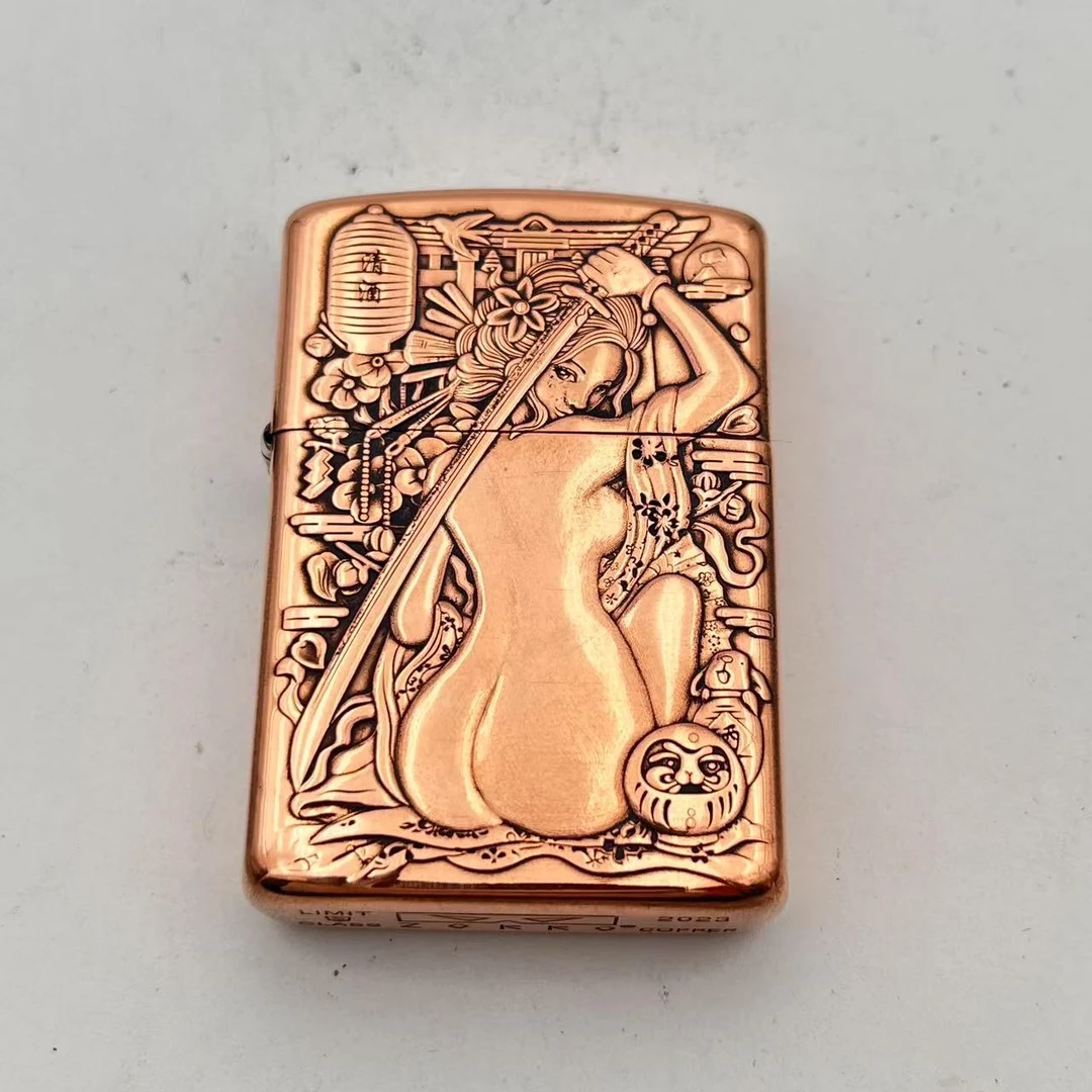 【云川出品】Z2K刀女扇女浮雕煤油打火机