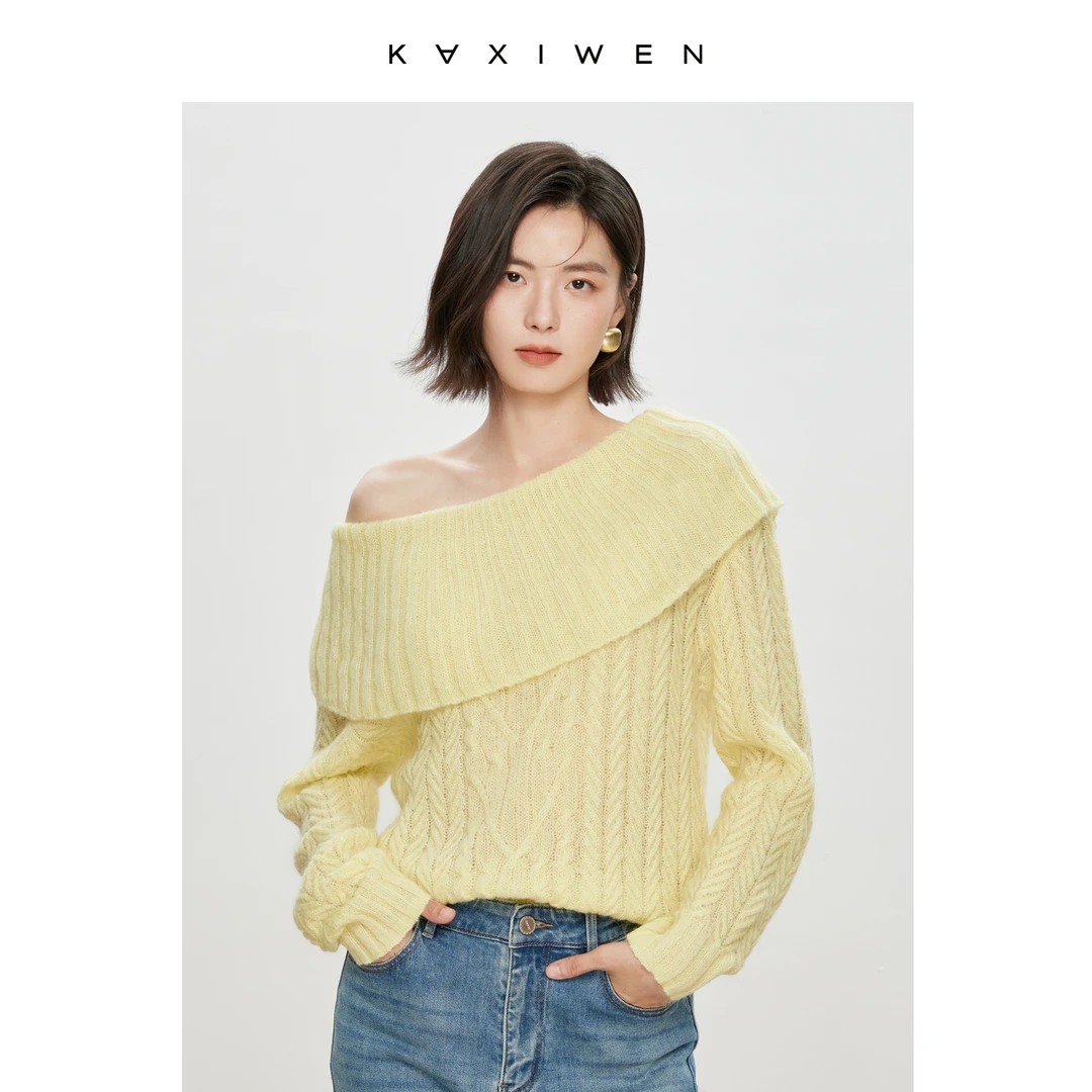 【直播专享】典雅浪漫时尚绞花毛衣气质套头针织衫S3536