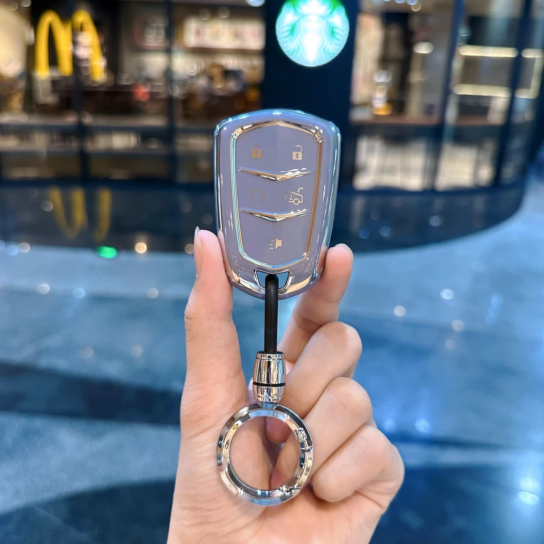 凯迪拉克遥控钥匙套xts/xt6车扣ct6/xt4男xt5/ats-l女高级锁匙扣