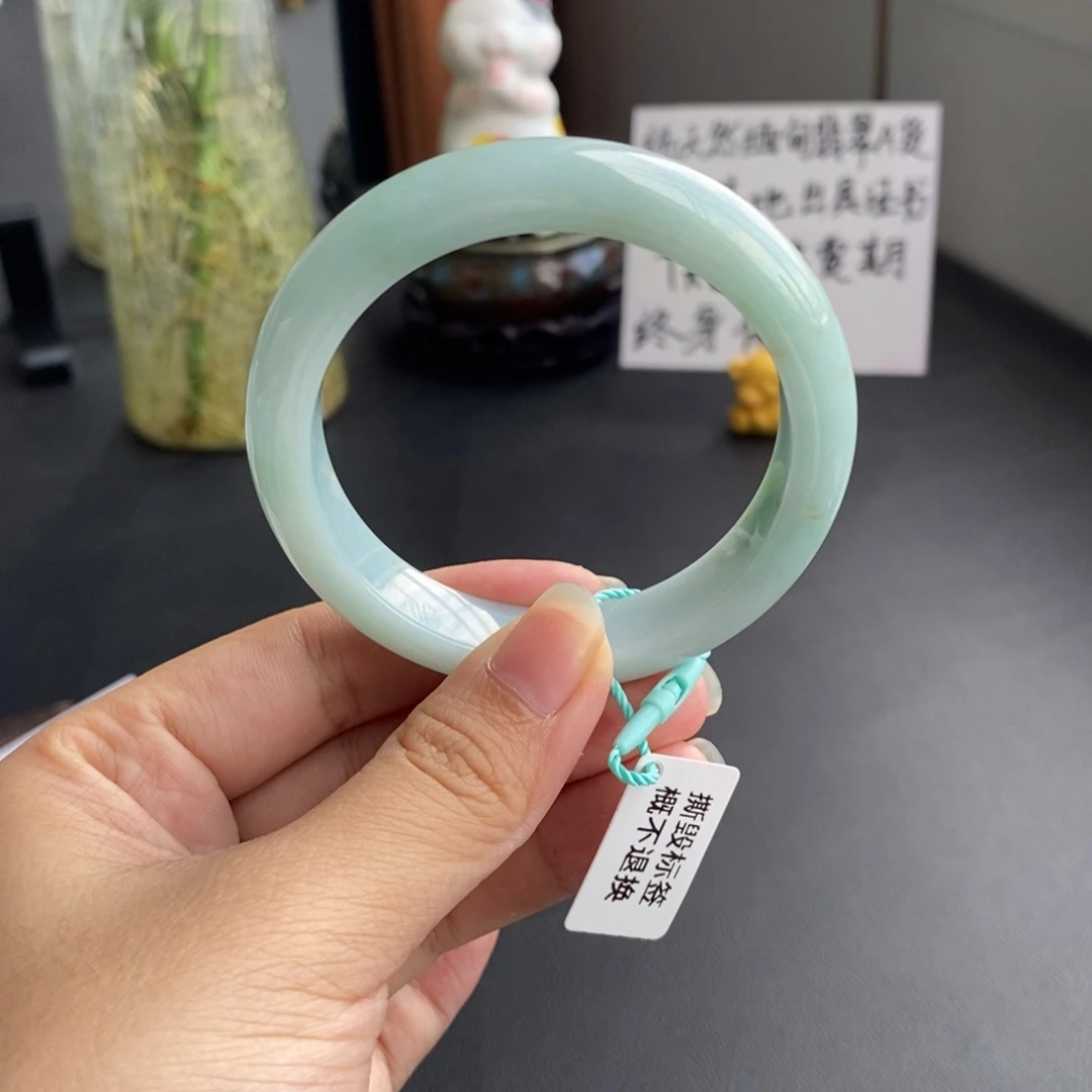 翡翠未镶嵌手镯53+口