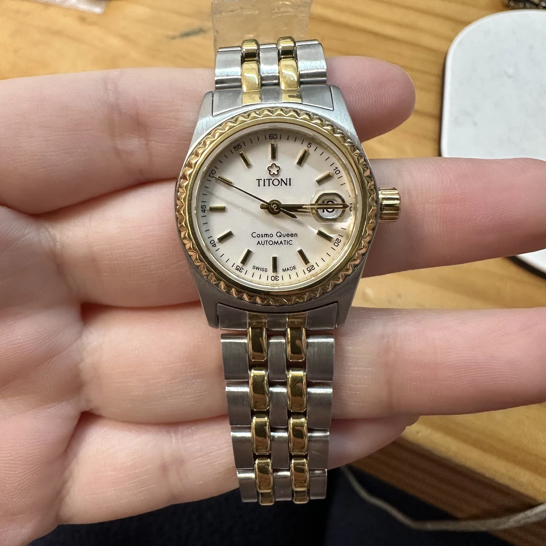 95新 Titoni/梅花 宇宙系列机械女表 728