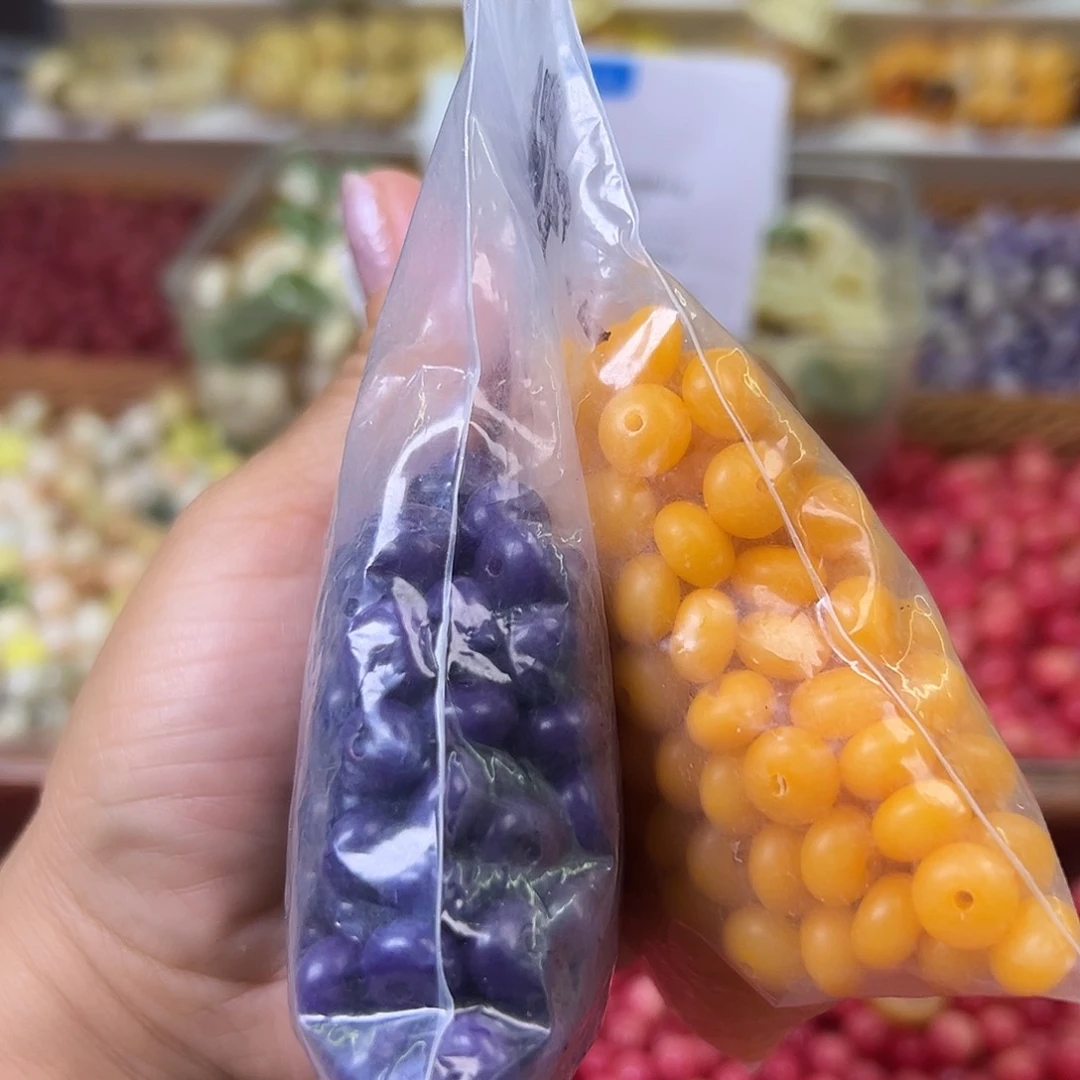 燕***飞菩提根/象牙果手串微瑕算盘