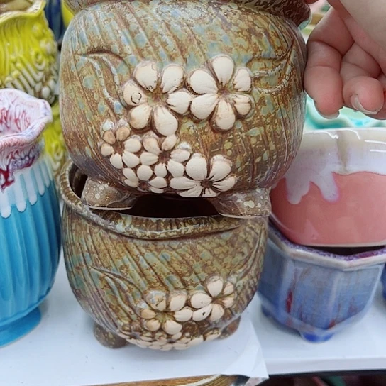 多肉绿植陶瓷花盆9.9包邮