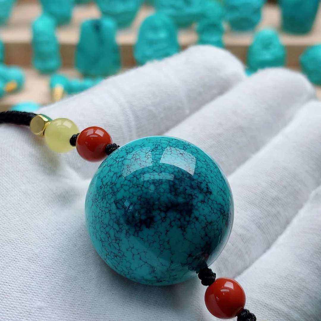 绿松石未镶嵌圆珠