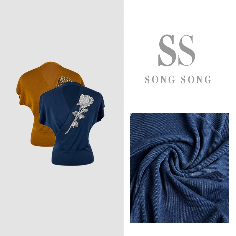 SONG-原创【上衣-坚韧玫瑰】冰丝曲珠十六支透气凉感时尚百搭