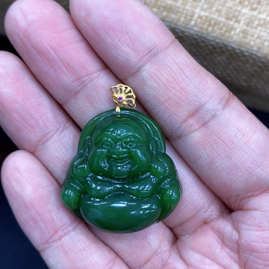 和田玉颈饰18K金镶嵌多样性发货 拍一发一