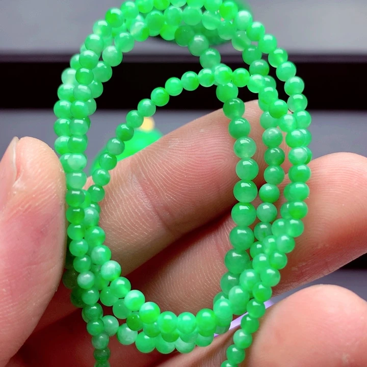 翡翠未镶嵌毛衣链