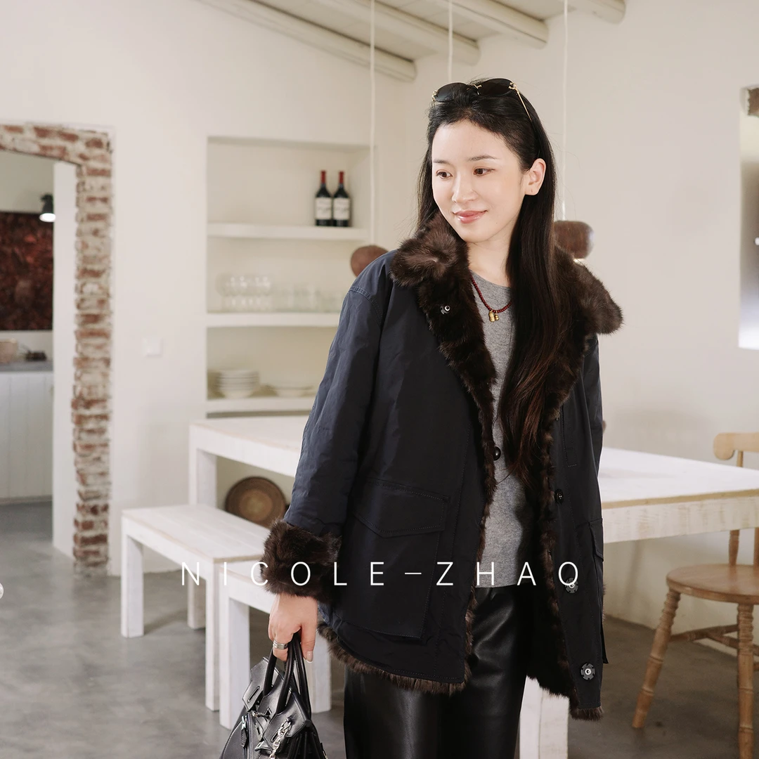 【天空之城】【贵姐NICOLE】俄罗斯进口sobol国际认证貂外套5NWP022