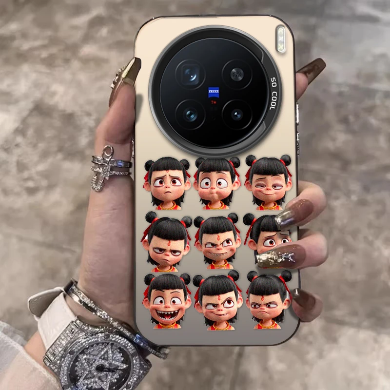 哪吒表情包适用VIVOX200手机壳动漫X200Promini保护套X100S防摔