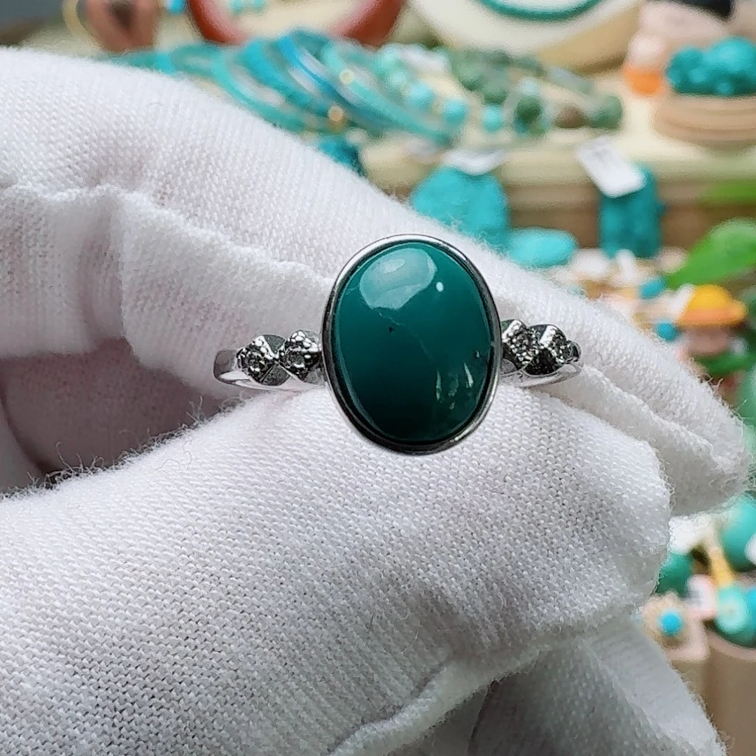 绿松石银S925镶嵌珠宝奇石