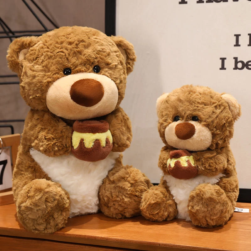 新款蜜罐小熊公仔毛绒玩具可爱卡通泰迪熊玩偶抱枕生日七夕礼物