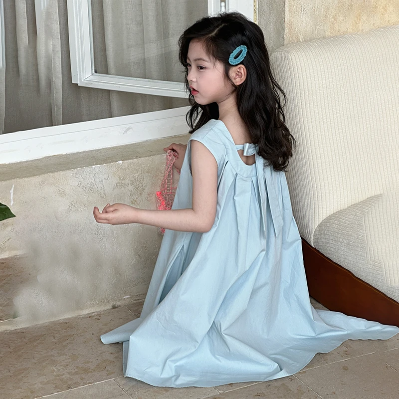 女童连衣裙2025夏季新款儿童洋气时髦背心裙小女孩夏装甜美公主裙