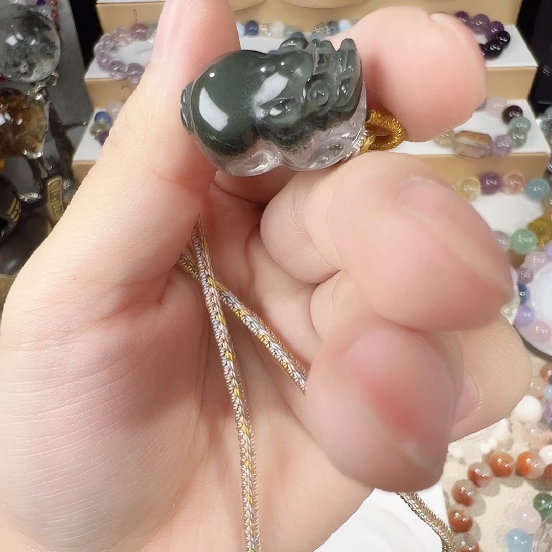 绿幽灵貔貅 大漏