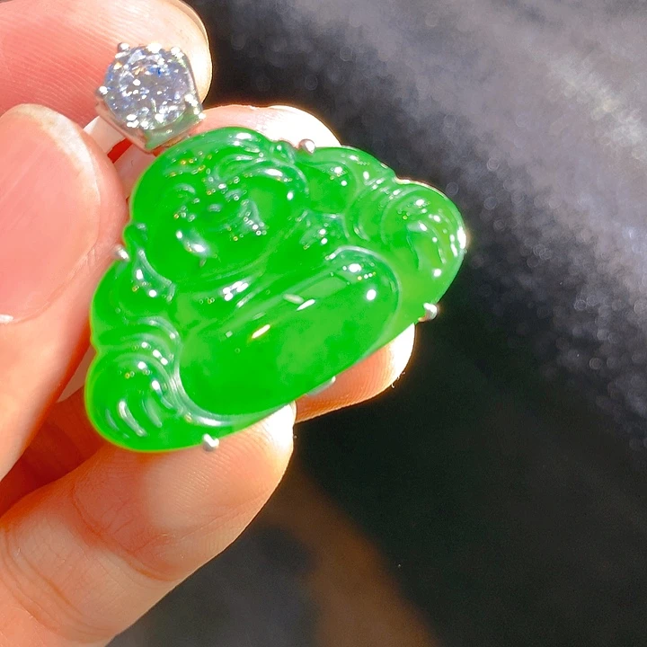 【闪购商品】翡翠颈饰银S925镶嵌翡翠