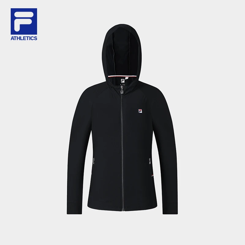 【高弹速干运动外套】/斐乐女春夏针织连帽上衣A11W523501F