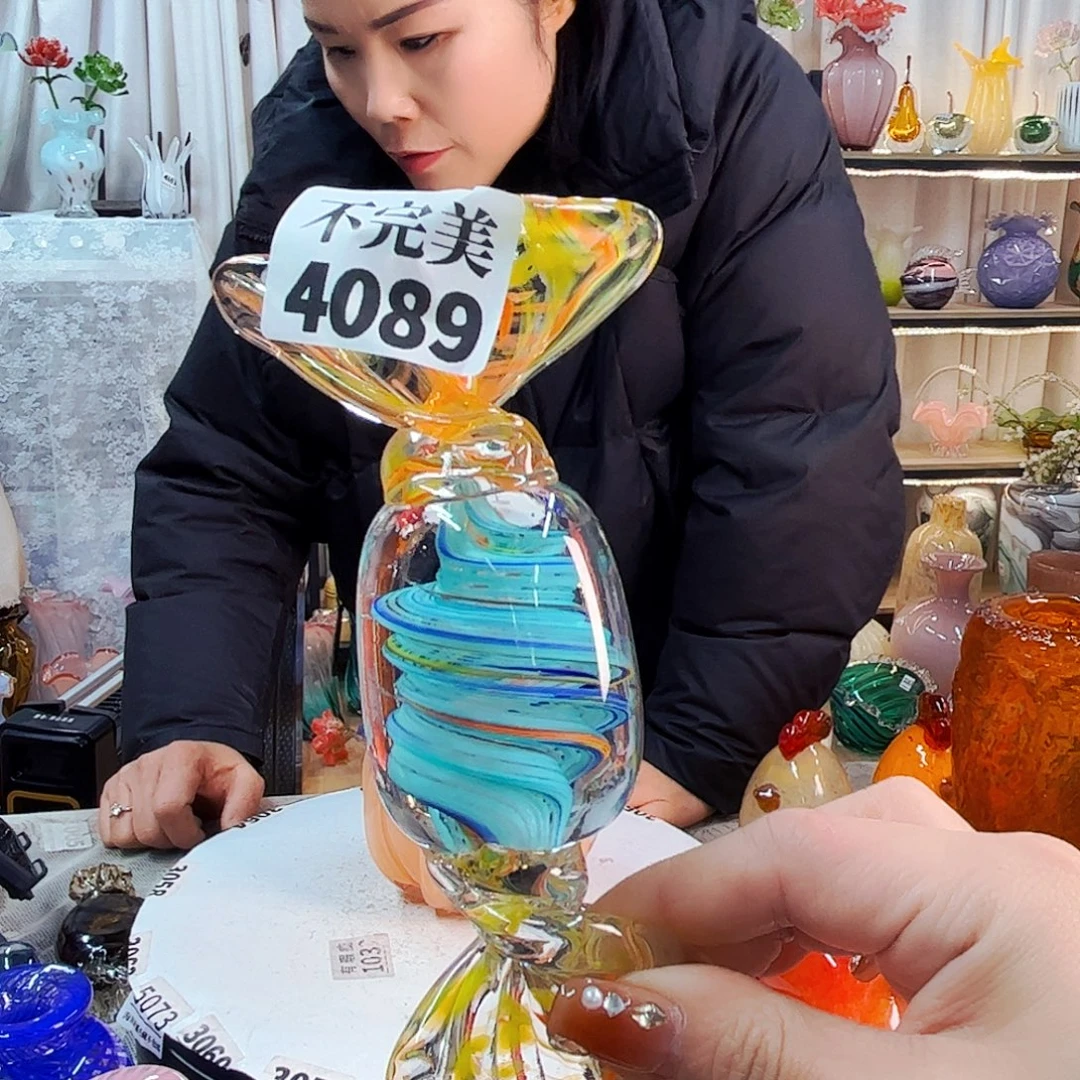 糖果家悦美居琉璃摆件瑕疵