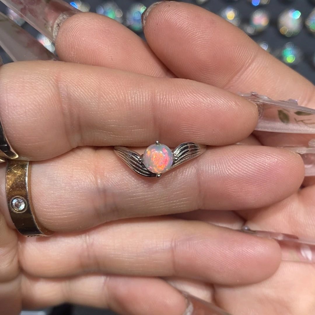 欧泊银S925镶嵌福利戒指不退不换