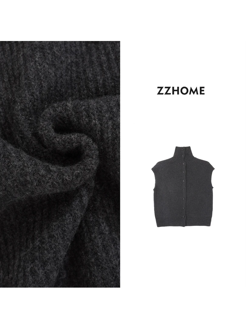 ZOZO HOME ｜反常规基础高领悬垂精织两面穿背心q171736p