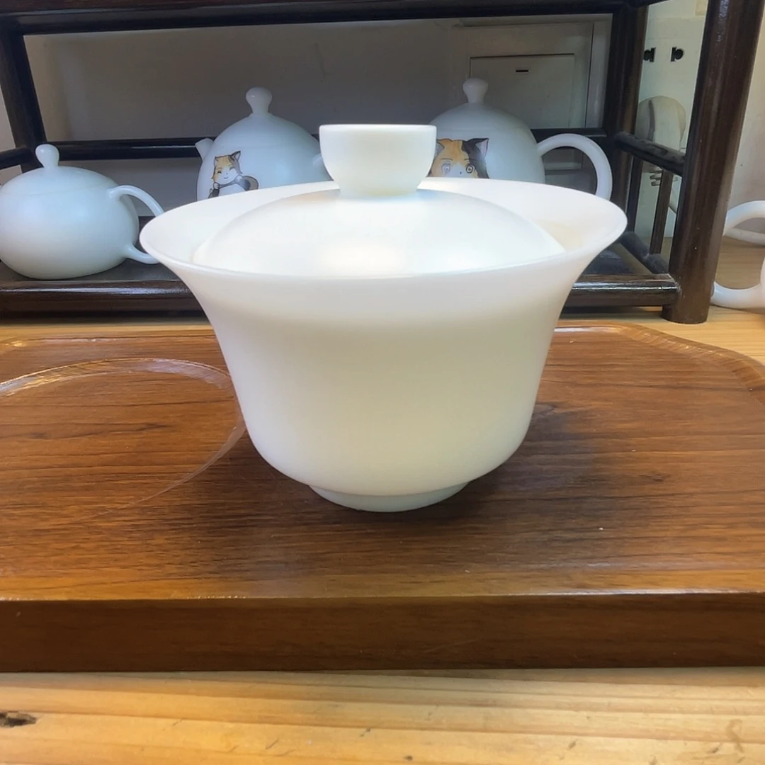 素烧高冰马蹄盖碗