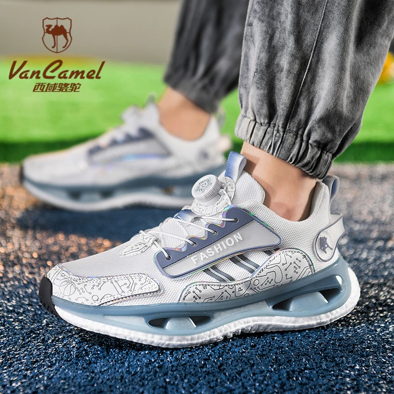 西域骆驼爆款旋转扣休闲运动鞋百搭男鞋潮鞋四季夏干净感痞帅男鞋