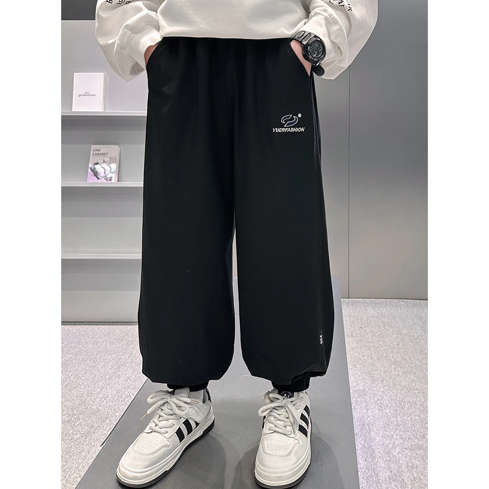 【Tang小白】25男童夏季裤子新款男孩中大儿童宽松直筒休闲阔腿长裤