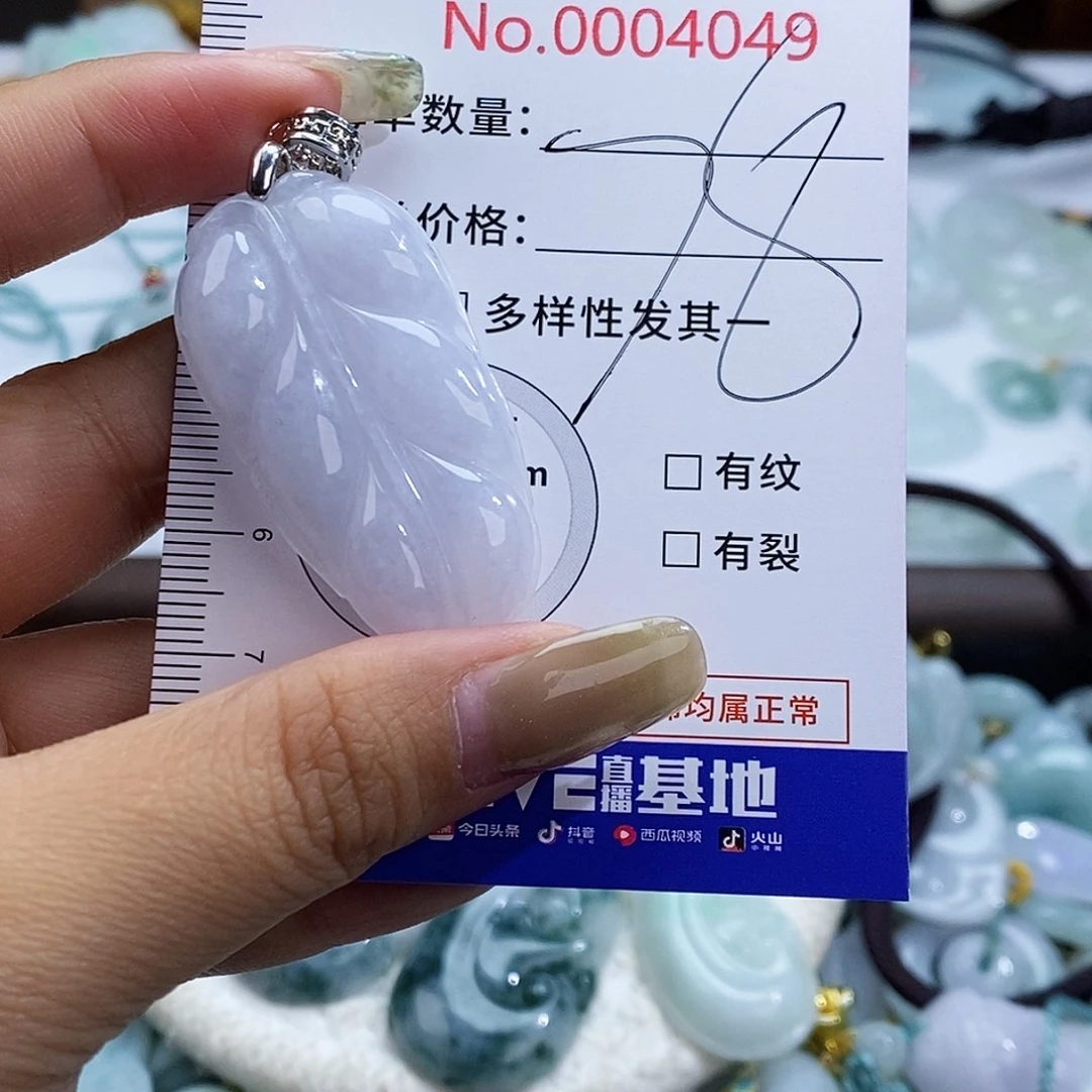 翡翠未镶嵌颈饰4049