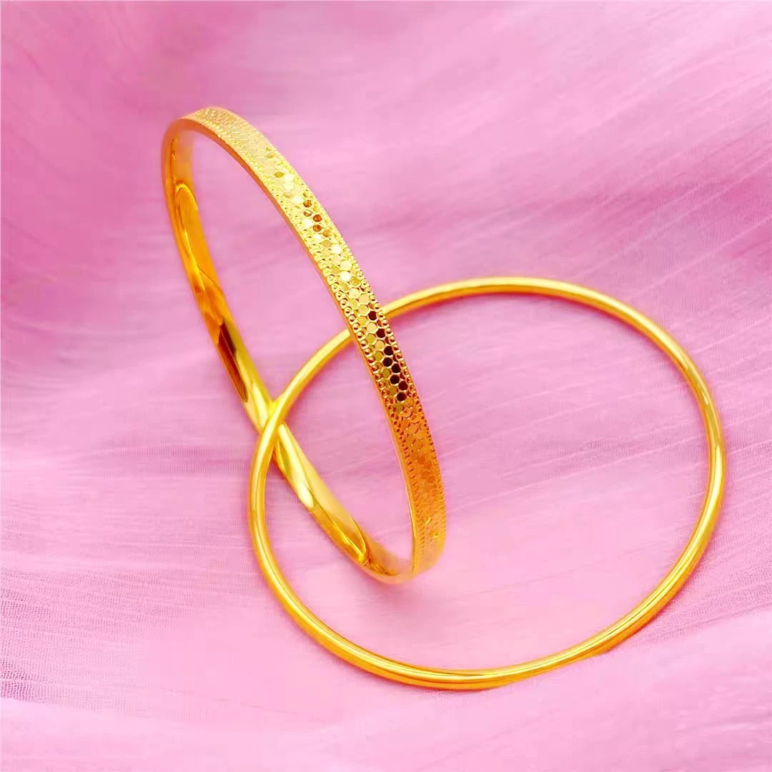 铜合金手镯 合金碎冰冰双环设计小众高级感