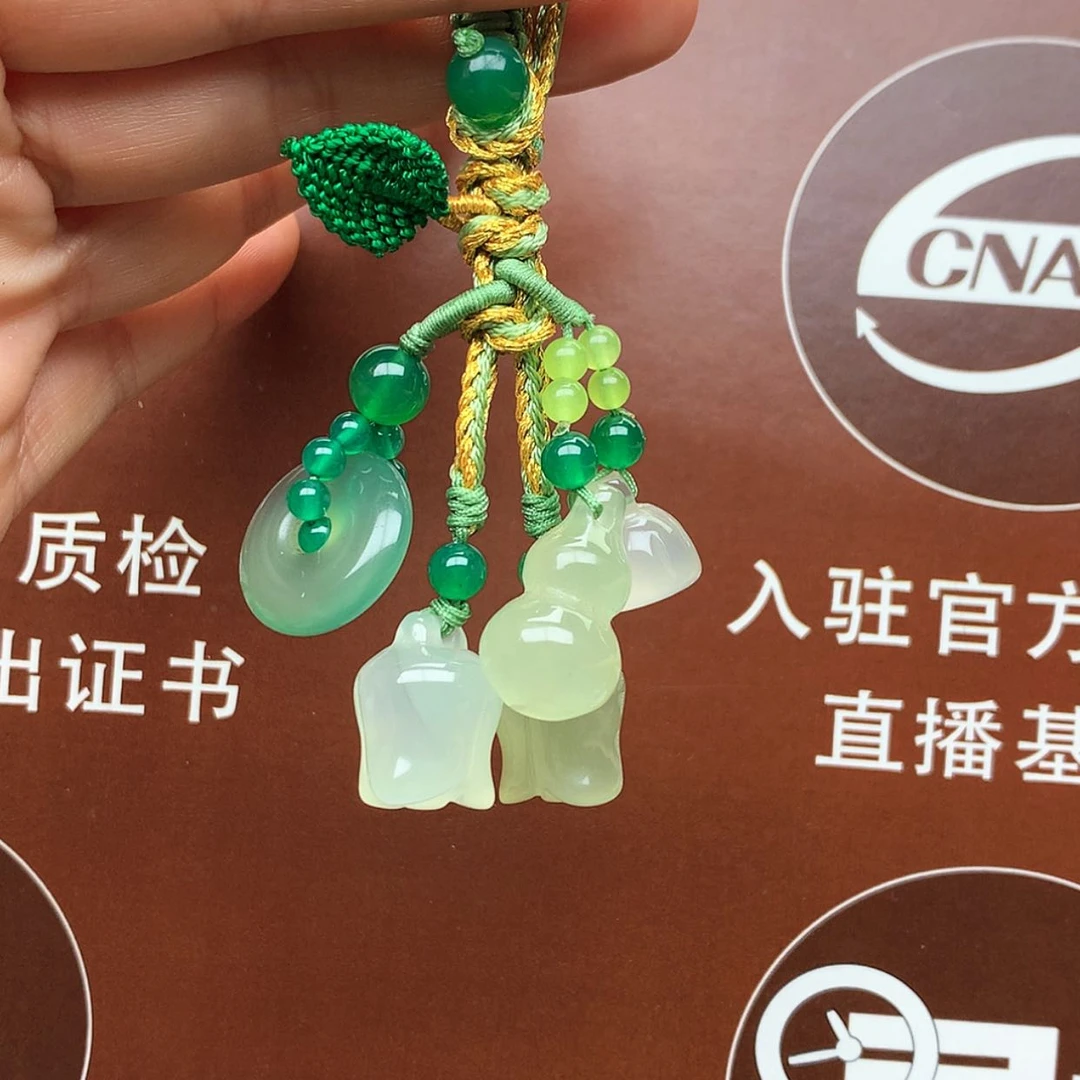 【闪购商品】玛瑙/玉髓车挂未镶嵌钥匙扣