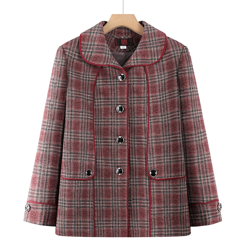 老年人秋装衣服女新款奶奶装春秋款上衣6070岁妈妈外套薄款老太太