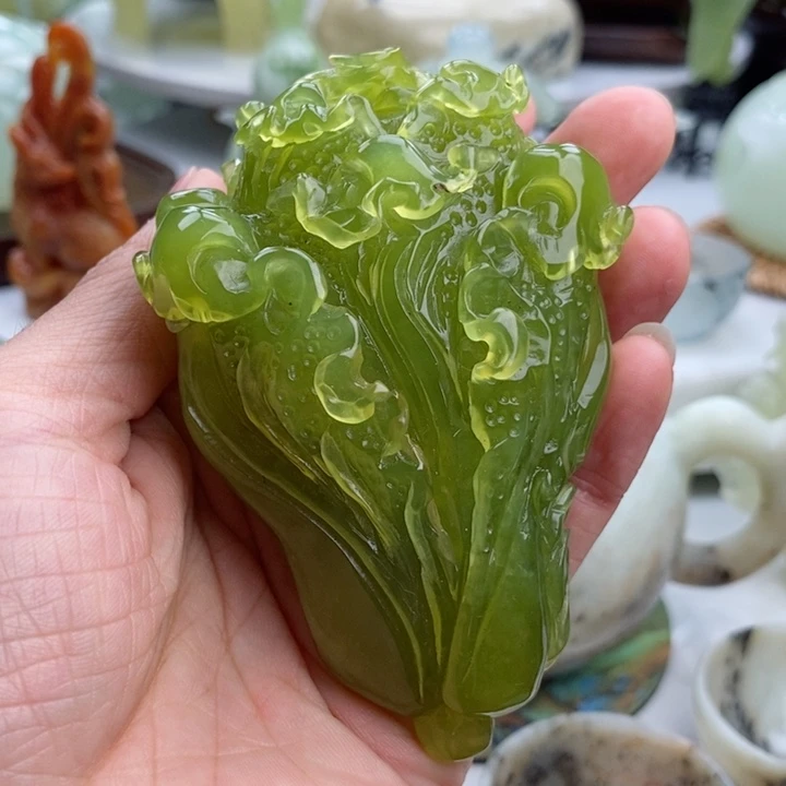 岫玉四大名玉手把件未镶嵌