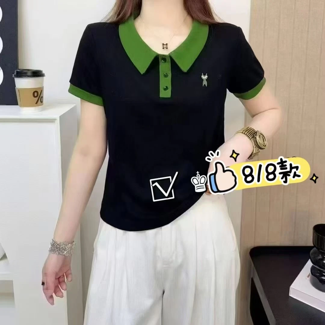 0531#佰仲服饰短袖T恤女休闲显瘦洋气时尚百搭潮流夏季