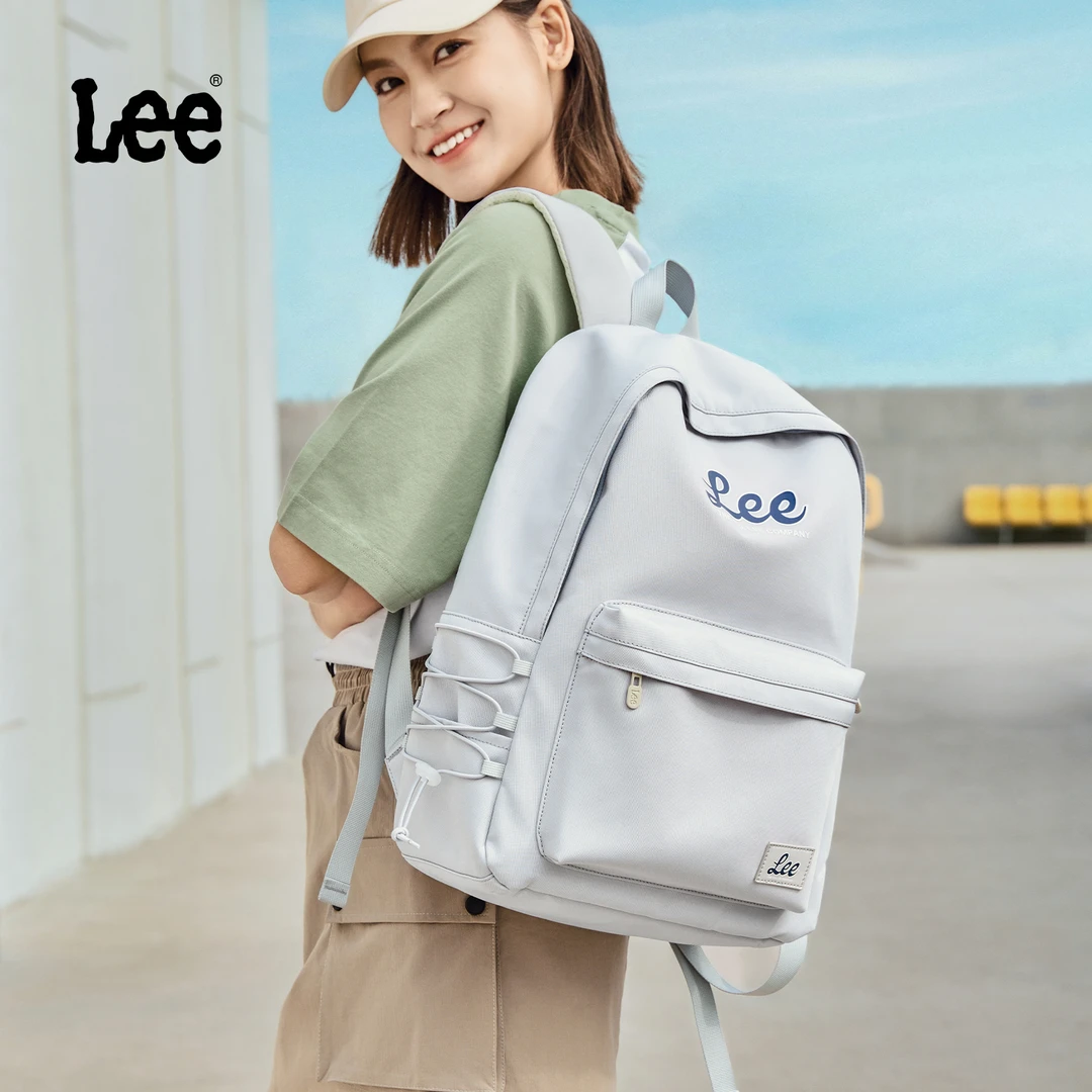 【防泼水经典款】Lee双肩包初中高中学生书包轻便休闲百搭时尚背包