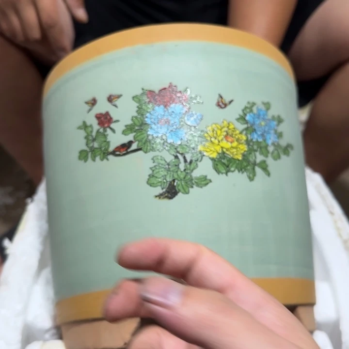 紫砂花盆口径23高度22