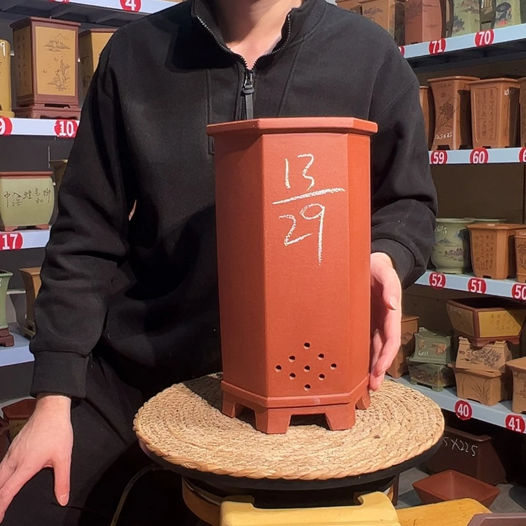 天心紫砂手工花盆