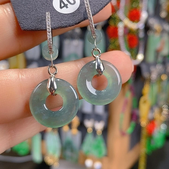 翡翠未镶嵌耳饰翡翠