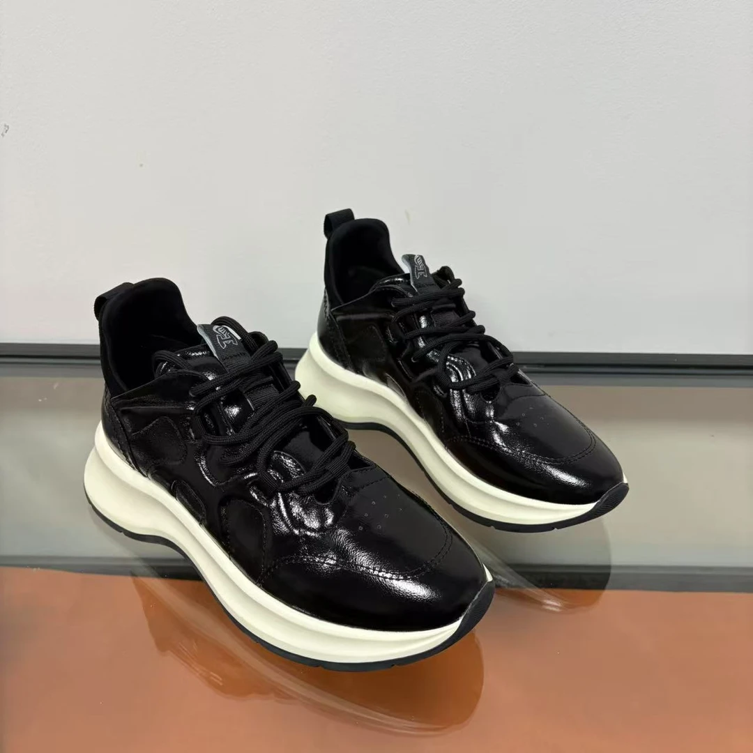 H-经典舒适百搭休闲鞋#黑色亮面