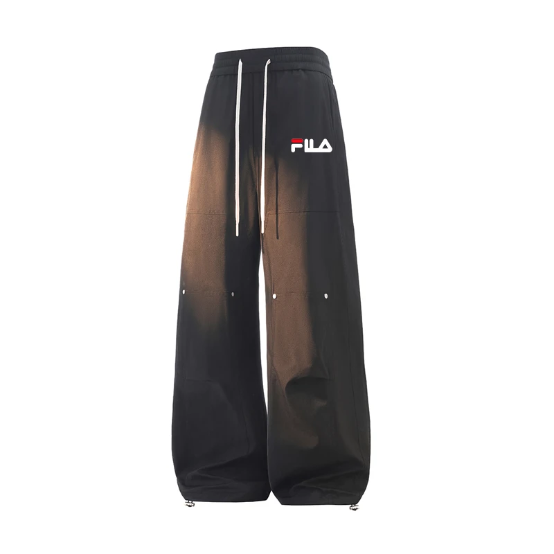 夏季情侣直筒裤长裤宽松型休闲裤运动抽绳潮服运动高街高街