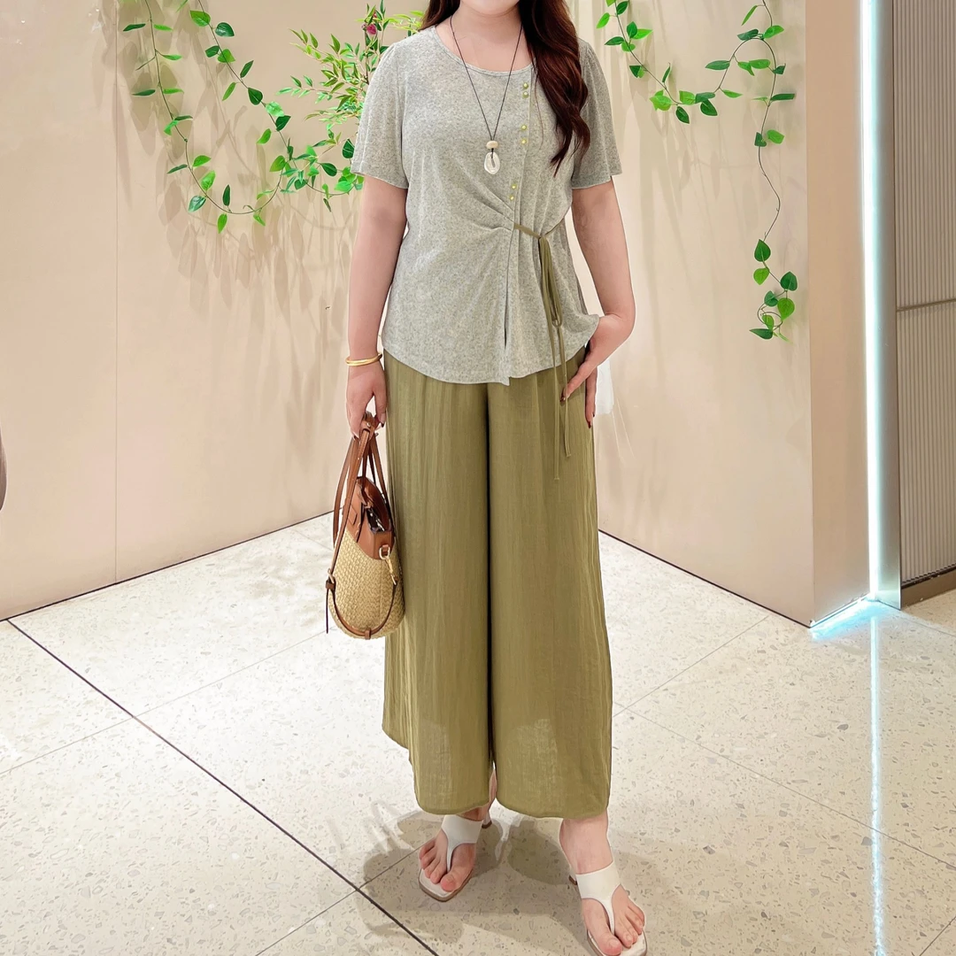 【现货套装】PDM22268+22270夏季新款洋气时尚减龄显瘦大码套装