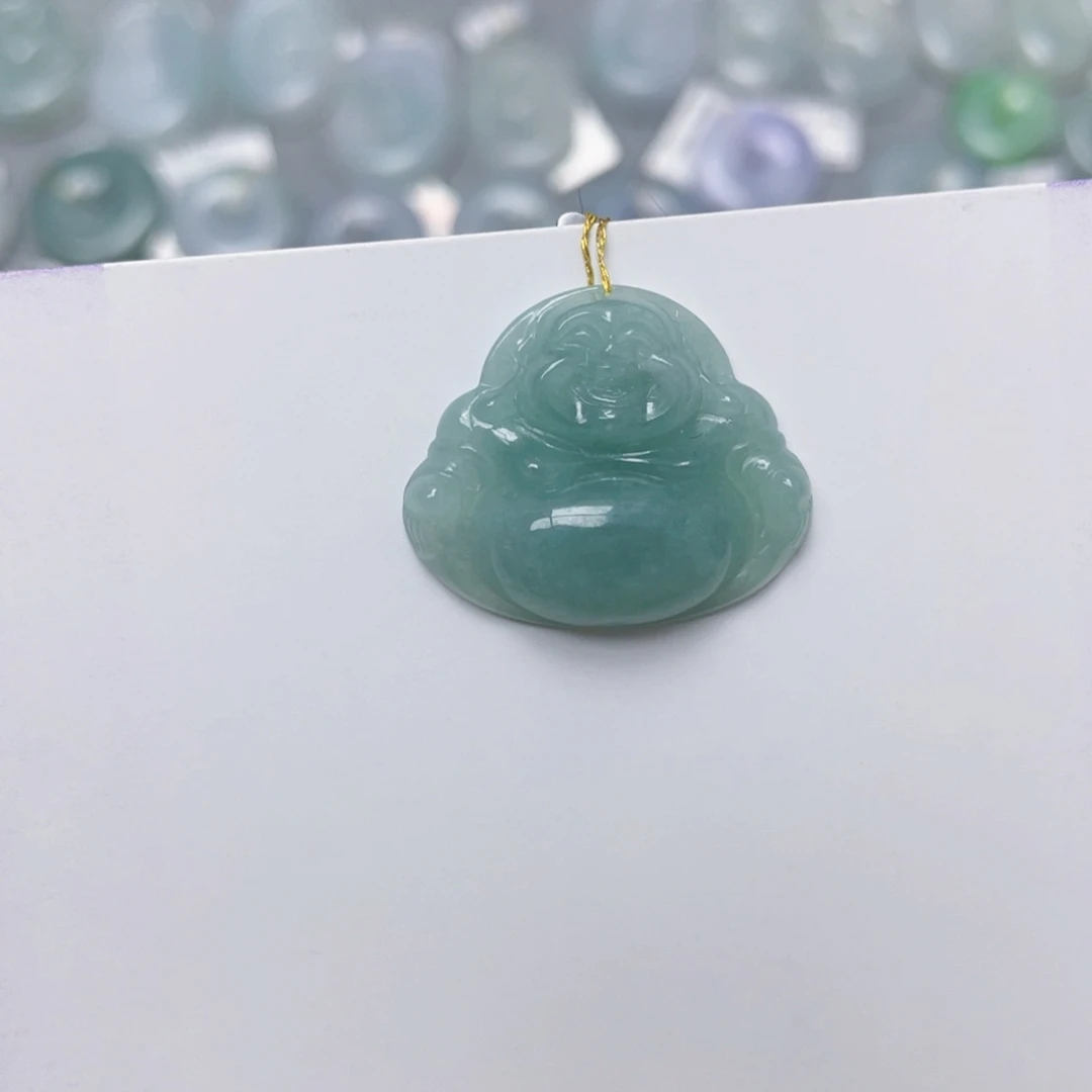 翡翠未镶嵌颈饰佛公