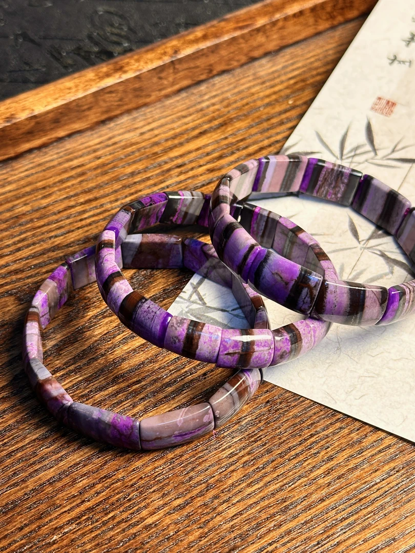 如愿四宝 南非老矿千层纹手排@多样性发其一