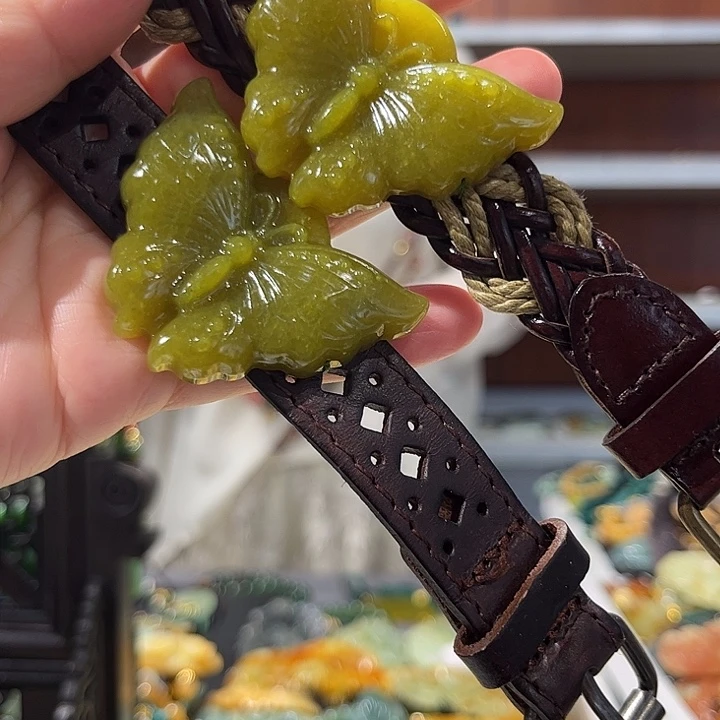 岫玉未镶嵌毛衣链