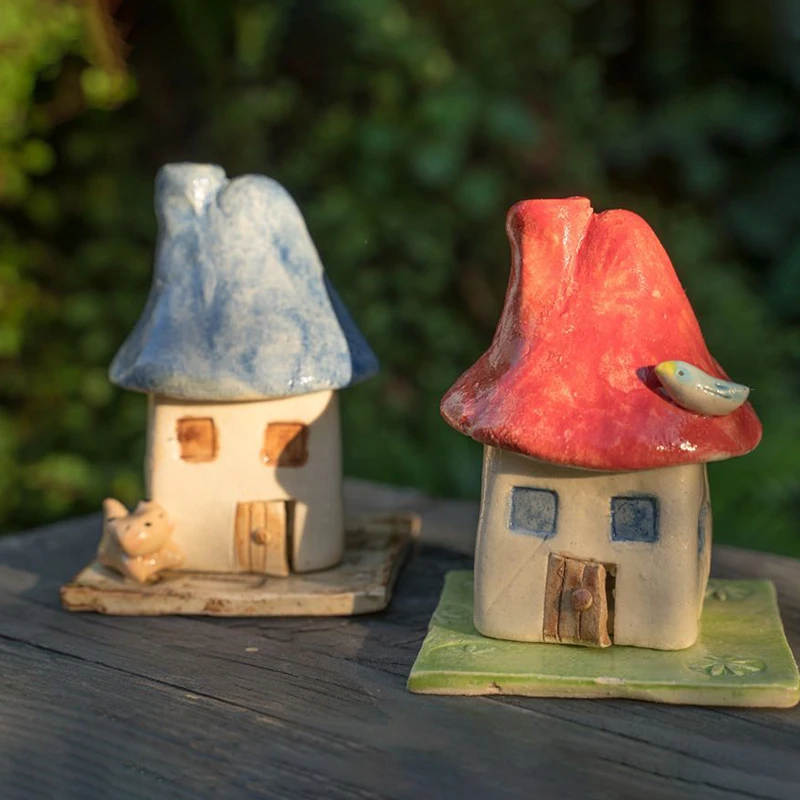 日本进口炊烟小屋香插日式复古个性插香器卧室玄关家用摆件装饰